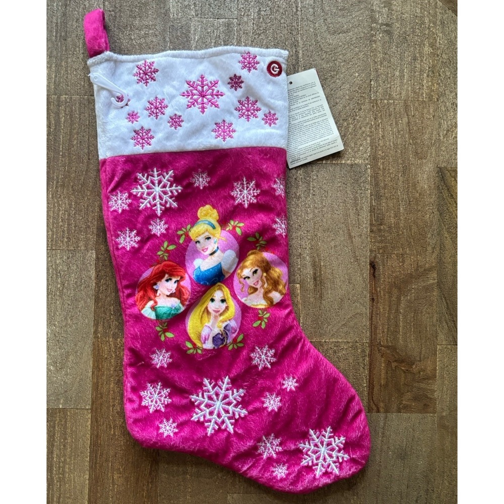 Disney Princess Musical 20"Christmas Stocking Cinderella Aurora Belle Ariel